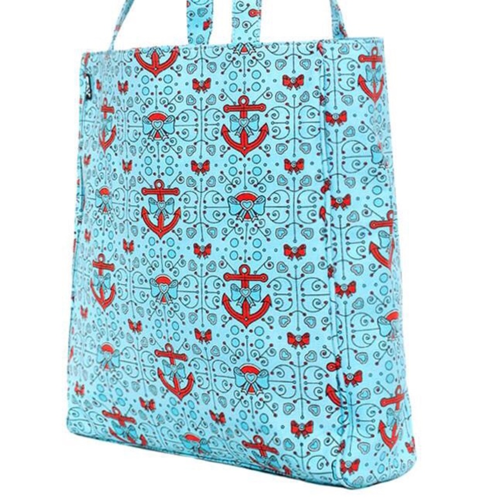 🌺Sourpuss Turquoise Lovely Anchors Tote Bag - Picture 6 of 7